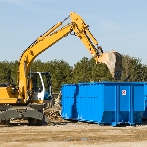 what size residential dumpster rentals are available in Grill Pennsylvania